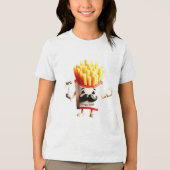 Een 3D-doos met friet T-shirt (Voorkant)