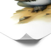 Een 3D-gerenderd Waterverf schilderij van een Aard Poster (Hoek)