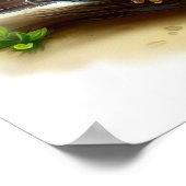 Een 3D-gerenderd Waterverf schilderij van een jong Poster (Hoek)