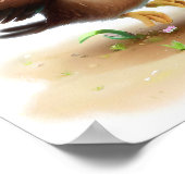 Een 3D-gerenderd Waterverf schilderij van een jong Poster (Hoek)