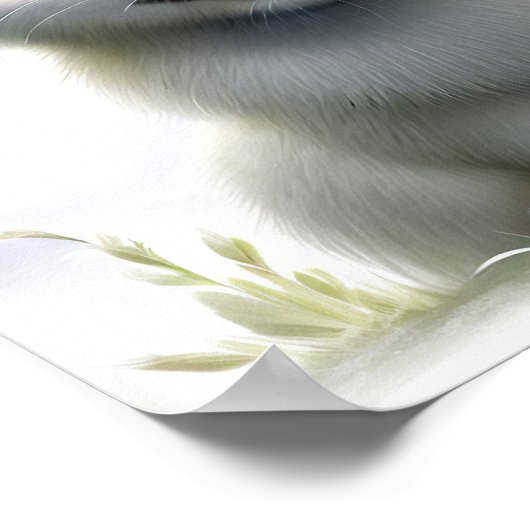 Een 3D-gerenderd Waterverf schilderij van een pool Poster (Hoek)