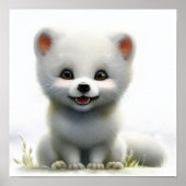 Een 3D-gerenderd Waterverf schilderij van een pool Poster (Voorkant)