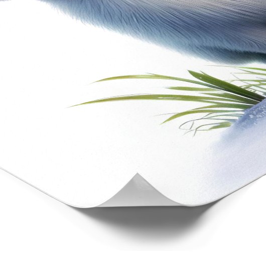 Een 3D-gerenderd Waterverf schilderij van een pool Poster (Hoek)