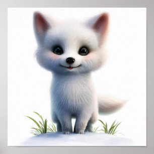 Een 3D-gerenderd Waterverf schilderij van een pool Poster