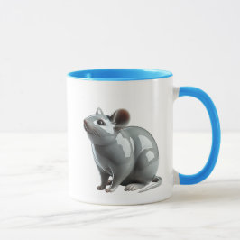 Een 3D-muis is is geuren van voedsel. Mok