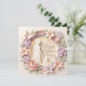 Een 3D-papierknip Moederdagkaart Kaart (Staand voorkant)