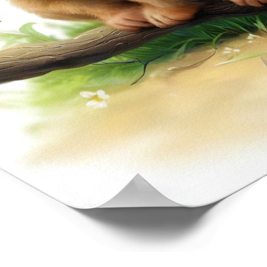 Een 3D Rendered Waterverf Schilderij van een schat Poster (Hoek)