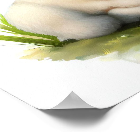 Een 3D-Waterverf Afbeelding van een jong Dall-scha Poster (Hoek)