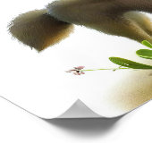 Een 3D-Waterverf Afbeelding van een jonge coyote Poster (Hoek)