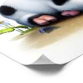 Een 3D Waterverf Afbeelding van een Young Holstein Poster (Hoek)