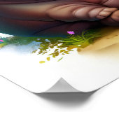 Een 3D-Waterverf schilderij van een Schattige nijl Poster (Hoek)