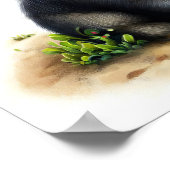 Een 3D-Waterverf schilderij van een Schattige wild Poster (Hoek)