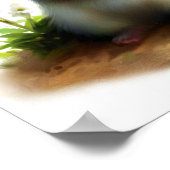 Een 3D-Waterverf schilderij van een Schattigee fre Poster (Hoek)