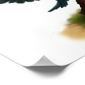 Een 3D-Waterverf schilderij van een Schattigee Gal Poster (Hoek)