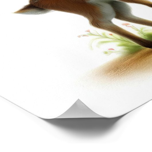 Een 3D-Waterverf schilderij van een Schattigee Gaz Poster (Hoek)