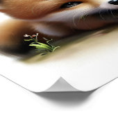 Een 3D-Waterverf schilderij van een Schattigee jon Poster (Hoek)