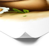 Een 3D-Waterverf schilderij van een Schattigee jon Poster (Hoek)