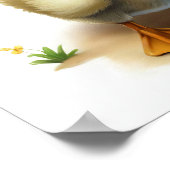 Een 3D-Waterverf schilderij van een Schattigee jon Poster (Hoek)