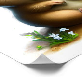 Een 3D-Waterverf schilderij van een Schattigee jon Poster (Hoek)