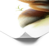 Een 3D-Waterverf schilderij van een Schattigee jon Poster (Hoek)