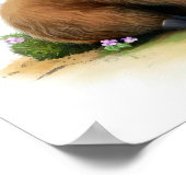 Een 3D-Waterverf schilderij van Highland Cattle Poster (Hoek)