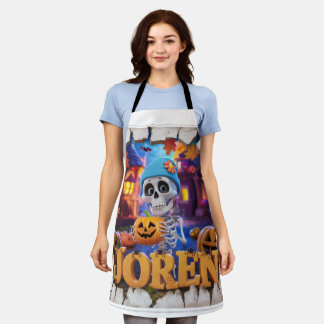 Een 3D-weergave van een Pixar-stijl grillige Hallo Schort