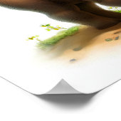 Een 3D-weergegeven Waterverf-Afbeelding van een Ba Poster (Hoek)