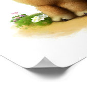 Een 3D-weergegeven Waterverf-Afbeelding van een Ba Poster (Hoek)