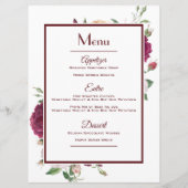 Een 50-jarig huwelijksjubileumfeest - Menu kaart (Achterkant)