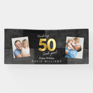 Een 50-jarige verjaardagsbanner maken spandoek