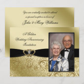 Een 50e Jubileum voor bruiloft Foto-uitnodiging Kaart (Voorkant / Achterkant)