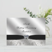 Een 60e Diamond Wedding Jubileum 7x5 Uitnodiging (Staand voorkant)