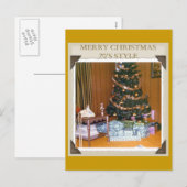 EEN 70S KERST FEESTDAGENKAART (Voorkant / Achterkant)
