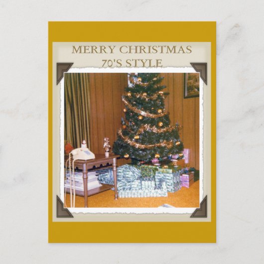 EEN 70S KERST FEESTDAGENKAART (Voorkant)