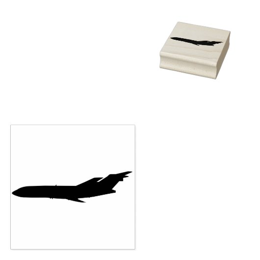Een 727 in flight rubber stempel (Gestempeld)