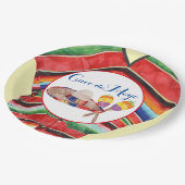 Een 9-inch Bord met kleurrijke feestdag (Gekanteld)