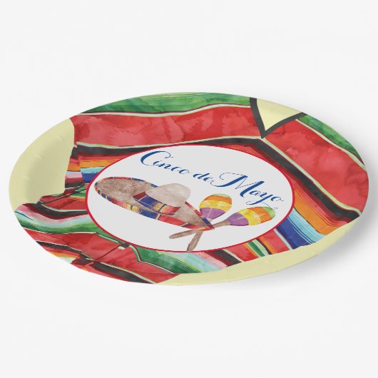 Een 9-inch Bord met kleurrijke feestdag (Gekanteld)