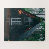 EEN A-FRAME-HUT KERSTMIS LEGPUZZEL (Horizontaal)