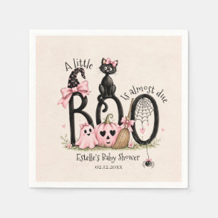 Een A Little Boo Roze meisje Halloween baby shower Servet