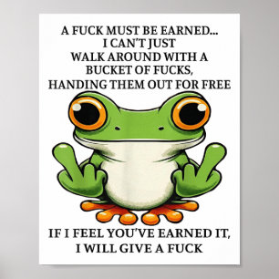 Een A Moet Worden Verdiend Ik Kan Niet Zomaar Rond Poster