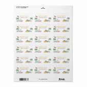 Een A Saurus Dinosaur Boy Verjaardag Retouradres Etiket (Full Sheet)