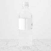 Eén A Saurus Dinosaur Boy Verjaardag Waterfles Etiket (Achterkant)