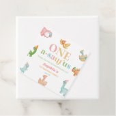 Een A-Saurus Dinosaurus 1e Verjaardagsfeest Bedankjes Labels (In situ)