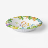 Een A-Saurus Dinosaurus 1e Verjaardagsfeest Papieren Kommen (Gebogen)