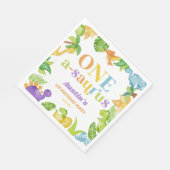 Een A-Saurus Dinosaurus 1e Verjaardagsfeest Servet (Hoek)