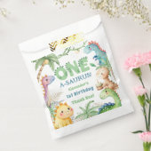 Een A-Saurus Jongen Dinosaurus 1e Verjaardag Bedankzakje (Gezegeld)