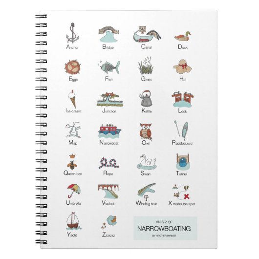 Een A-Z van narrowboetserend notitieboek (Voorkant)