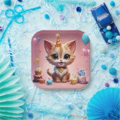 Een aanbiddende chaton papieren bordje (Feest)