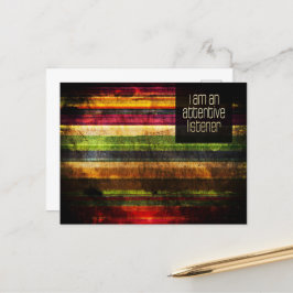 "Een aandachtige luisteraar" Motivatie bevestiging Briefkaart