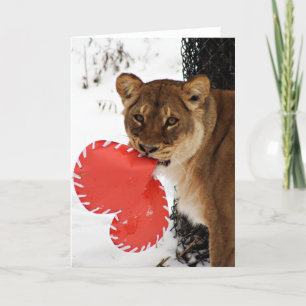 Een aandeel van Lion in de Liefde Feestdagen Kaart